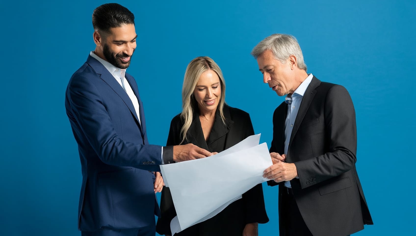 Landlord and advisor reviewing an asset plan together in a property office